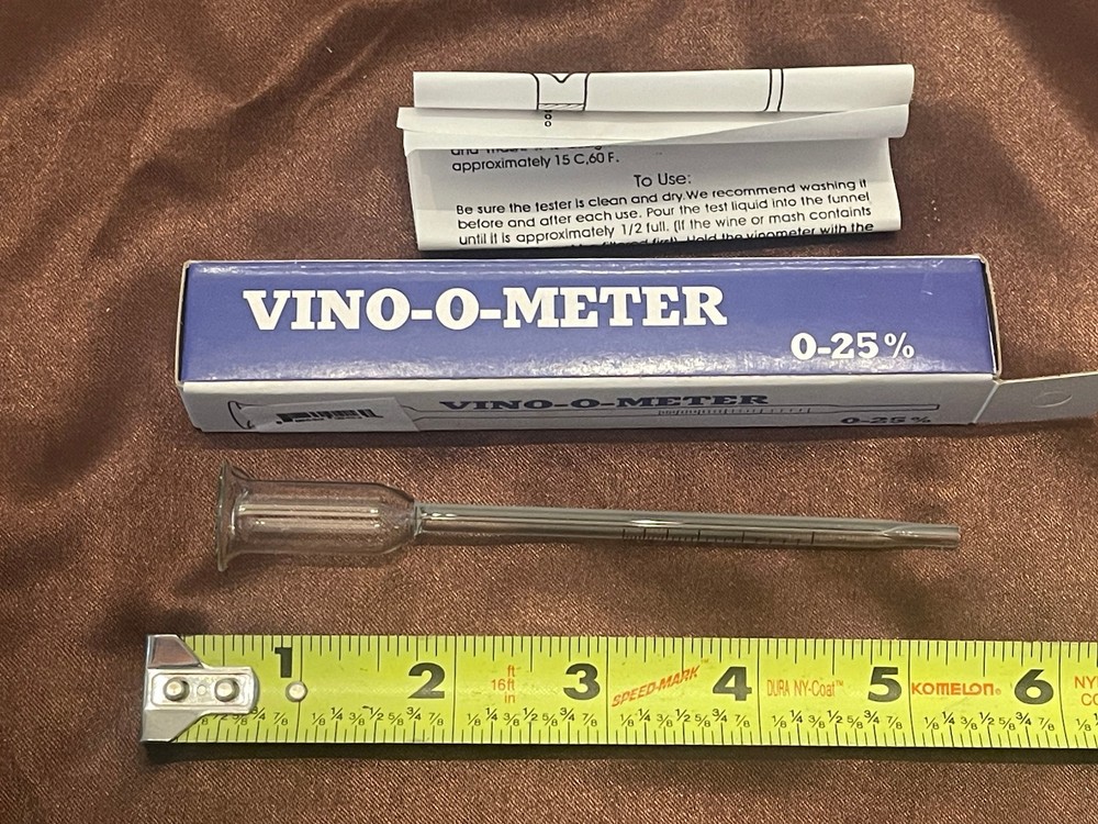Vinometer for checking Alcohol content of Wine 0-25%