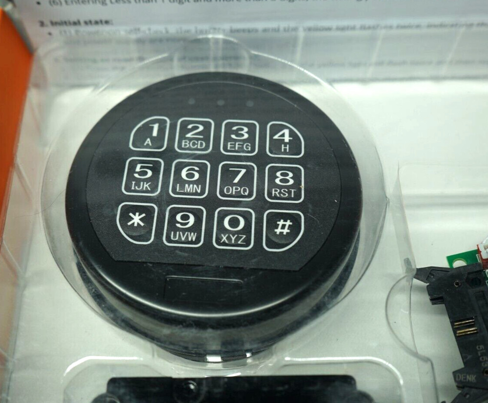 Gun Safe Lock Replacement with Swing Bolt Black Keypad Safe Electronic Lock