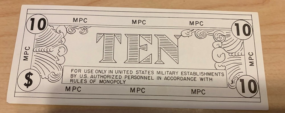 CHIT TOKEN MILITARY PAYMENT CERTIFICATE TRAINING BANKNOTE