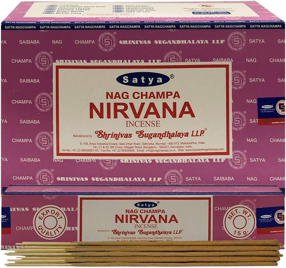 Satya Nirvana Incense Sticks 180 Grams Box