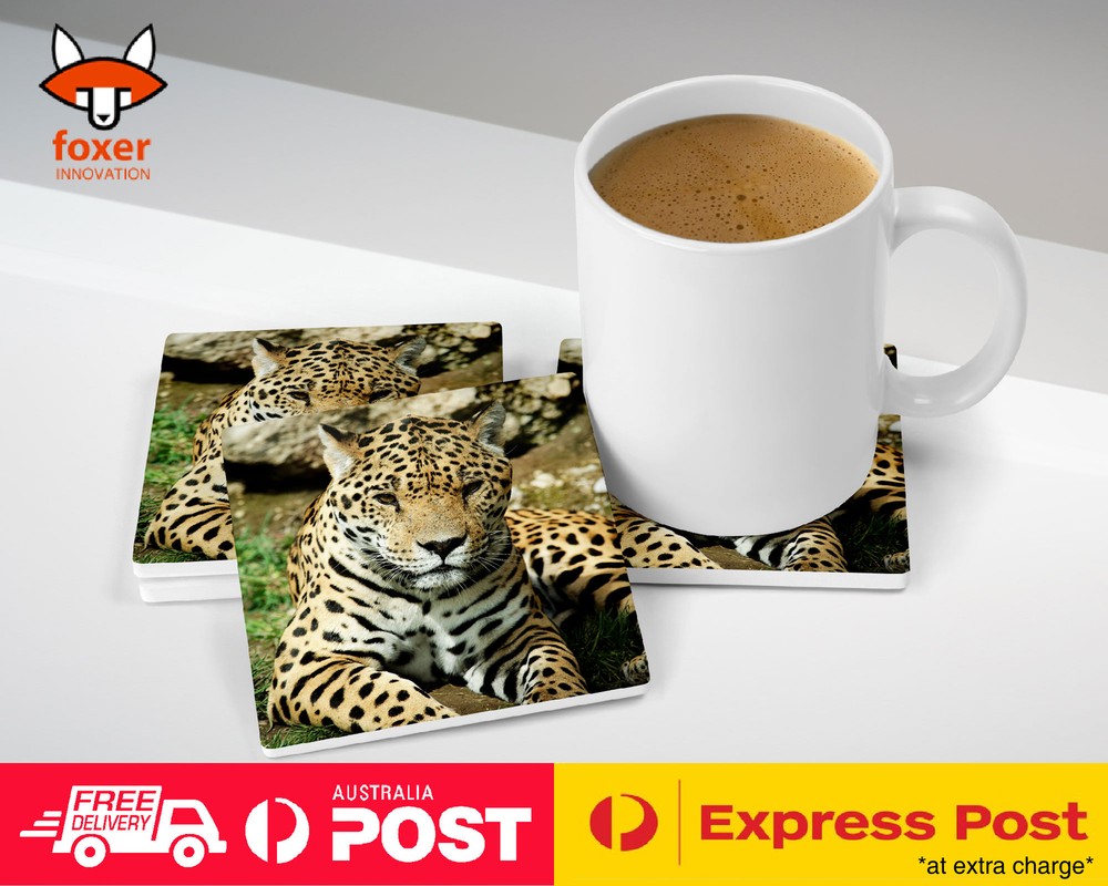 COASTER COFFEE DRINKING MAT|LEOPARD AFRICAN ANIMAL 5