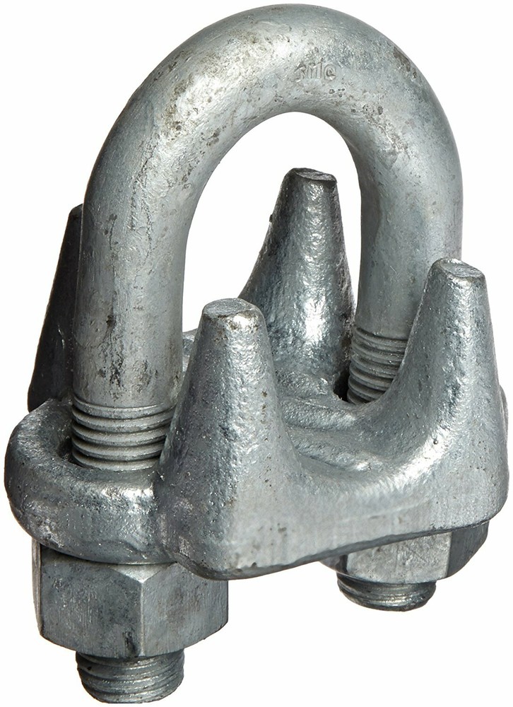 1-1/4" Drop Forged Heavy Duty Galvanized Wire Rope Clips (10-Pack)