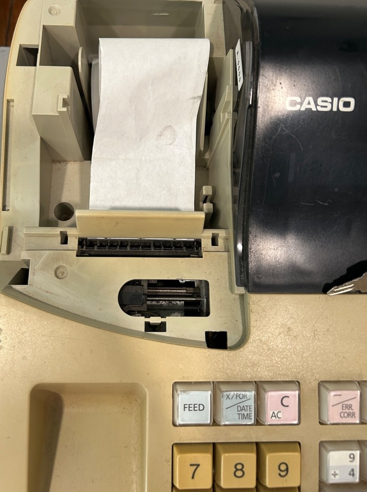 Casio PCR-265P Electronic Cash Register w/ Keys + Play Money, Error Code E94