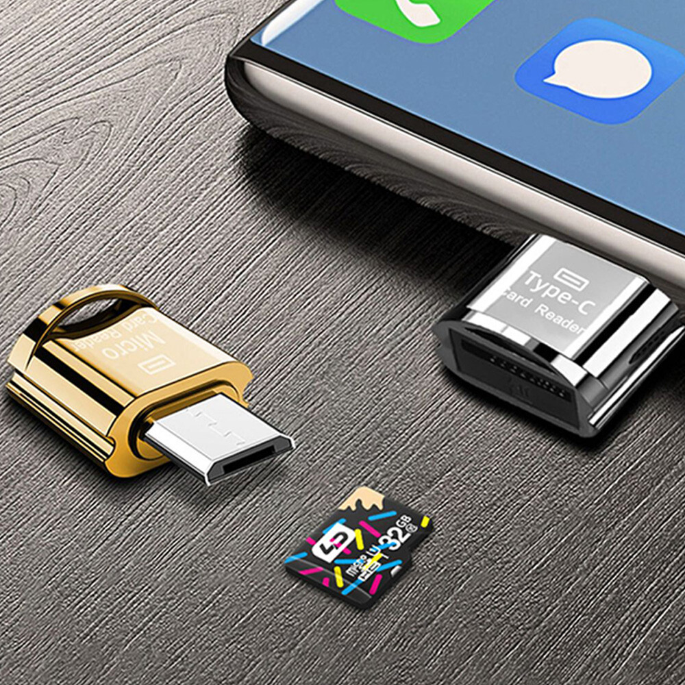 USB-C To Micro SD Memory Card Reader TF Adapter Type C For Android Phone OTG