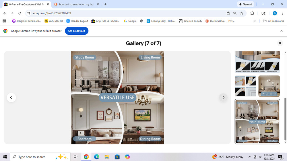 6-frame pre-cut accent wall molding kit