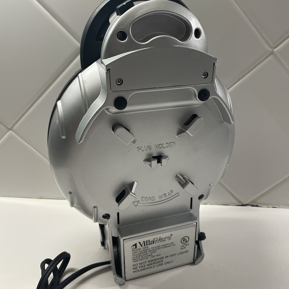 VillaWare Model 2004 Uno Classic Round Chrome Thin Waffler Maker