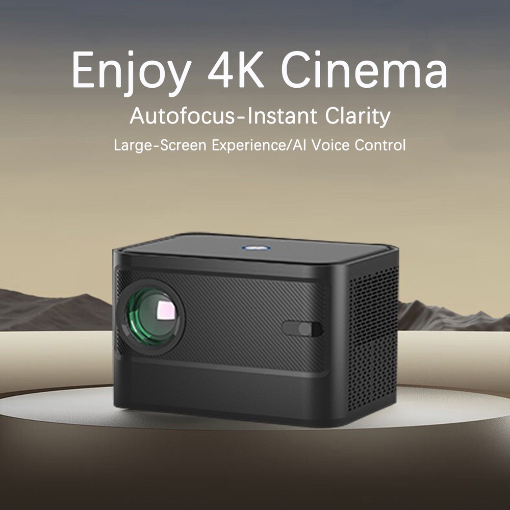 🚀4K Projector Smart Android Projector Smart Voice Dual Frequency HD Projector