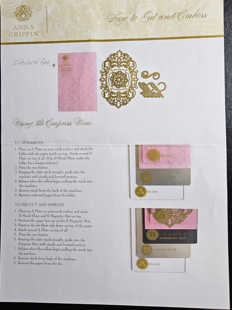 Anna Griffin Empress Mini Embossing Folder & Die Set #4