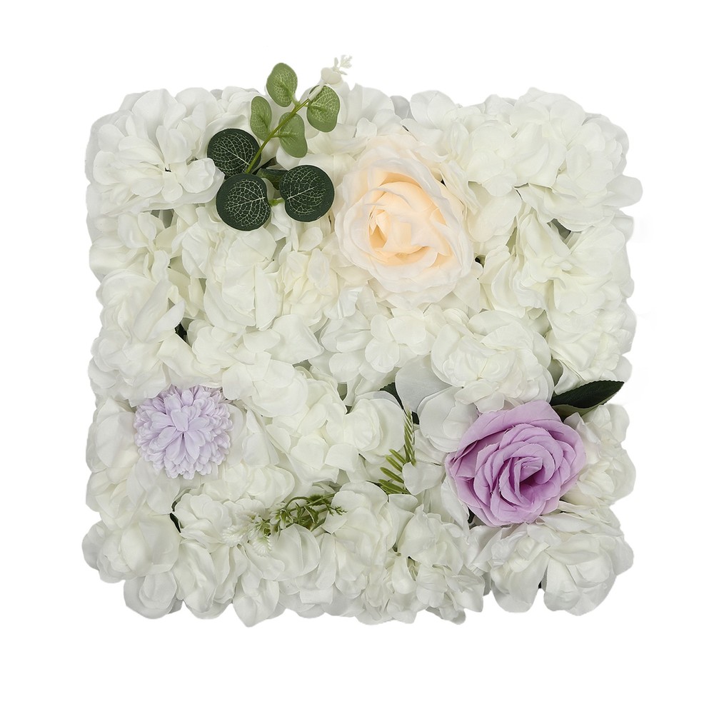 3D Flower Wall Panel-12pcs Artificial Flower Wall Background Rose Wedding Wall