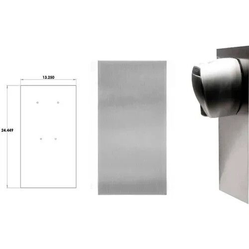 COMAC Wall Protection Plate (Brushed Stainless Steel)
