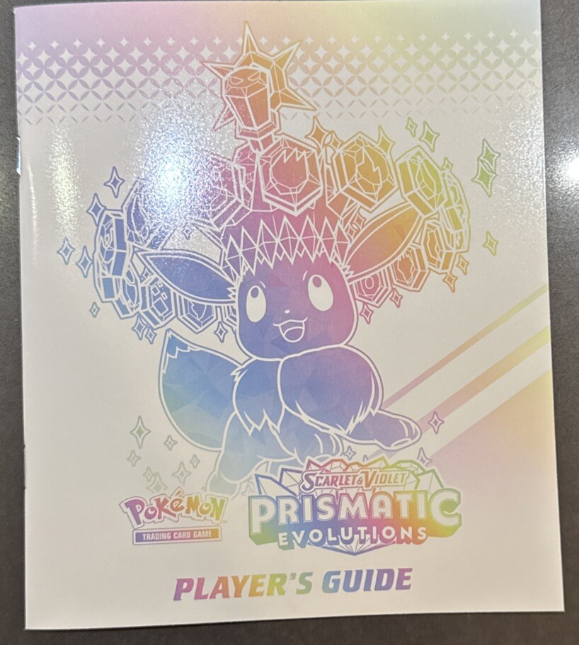 Pokemon TCG Prismatic Evolutions ETB Player's Guide Manual Book