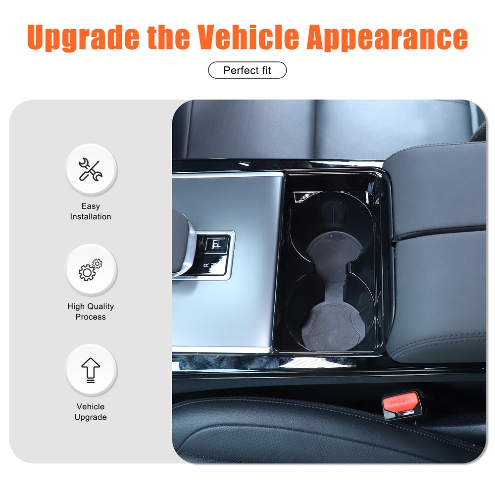 ABS Gloss Black Centre Control Cup Holder Trim Cover For Range Rover Velar 2024+