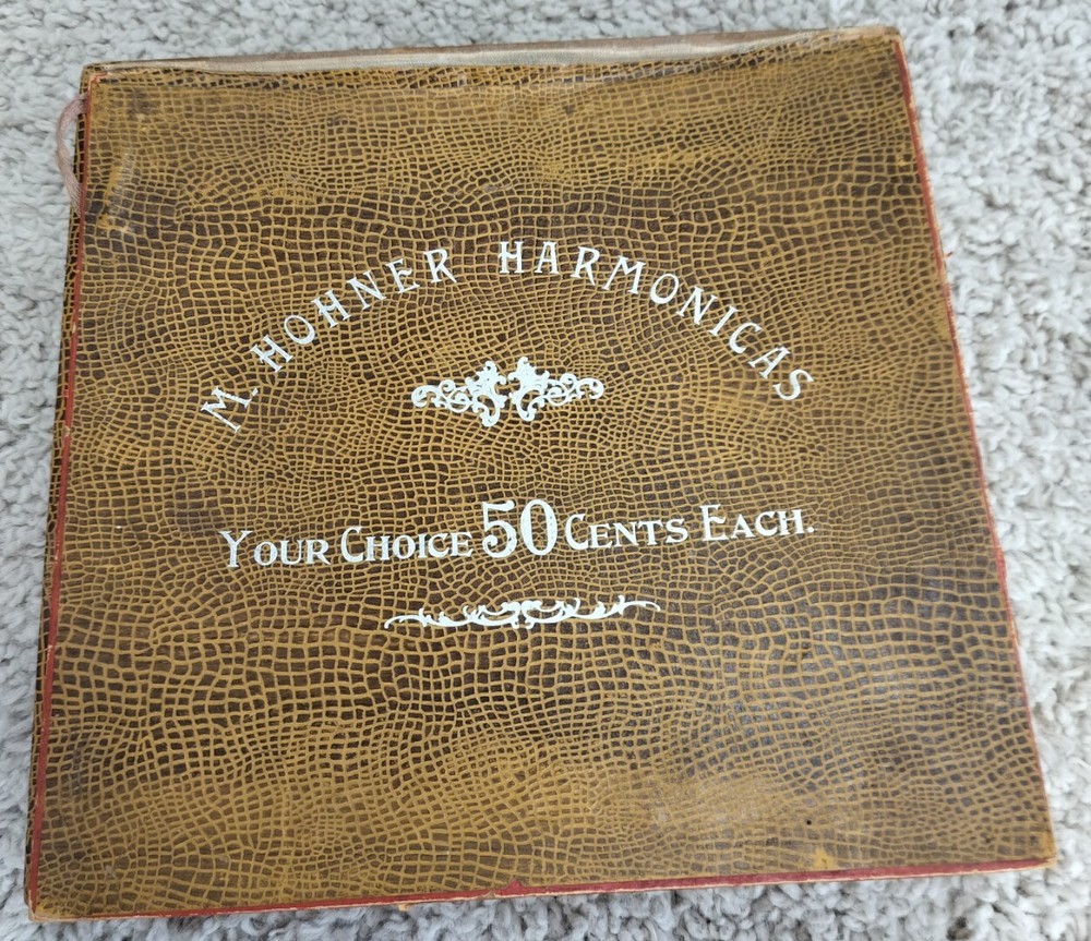 Antique M. HOHNER HARMONICAS Store Display, Advertising Box