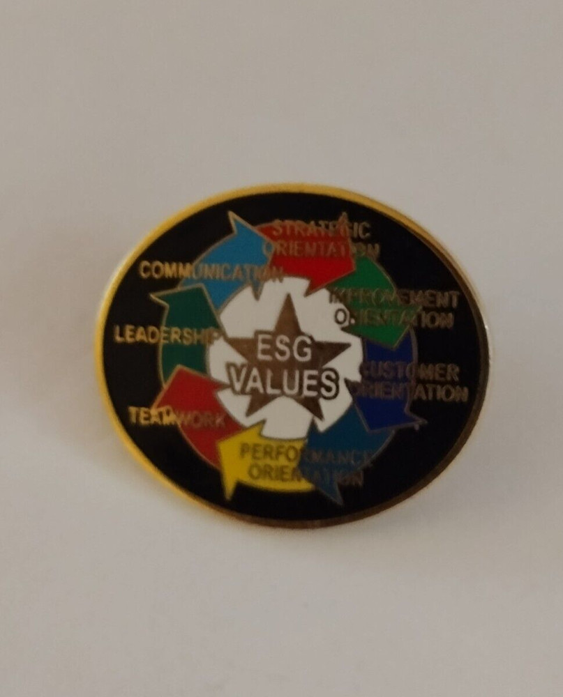 ESG Values Performance Leadership Communication...Lapel Tack Pin