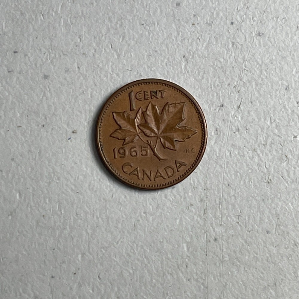 1965 Canada 1 Cent -- World Coin Currency