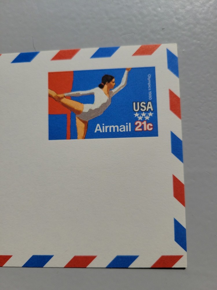 US Postal Card #UXC18, Air Mail, Olympics 1979, 21c.