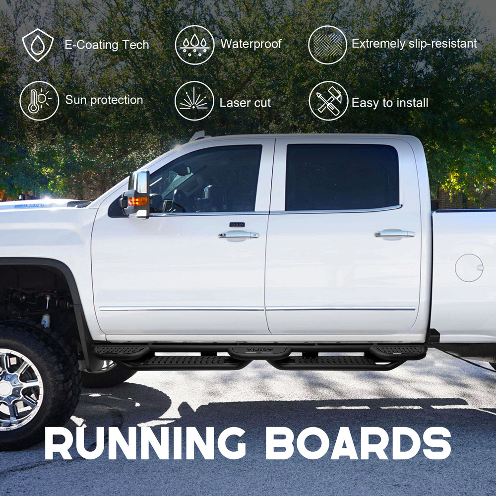 For 2007-2018 Chevy Silverado/GMC Sierra1500 crew cab Side Steps Running Boards
