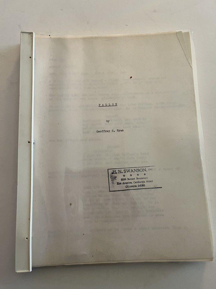 vintage movie script “Fallon” By Geoffrey S. Ryan