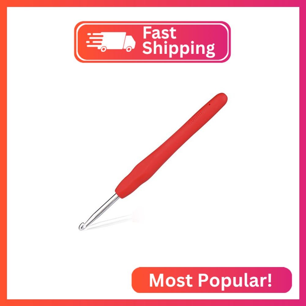 4.5 mm Crochet Hook, Ergonomic Handle for Arthritic Hands, Extra Long  Knitting