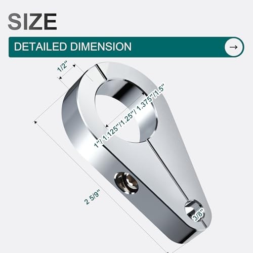 1.5" Handlebar or Frame Mount Clutch Throttle Cable Clamp or 1.5 Inch Chrome