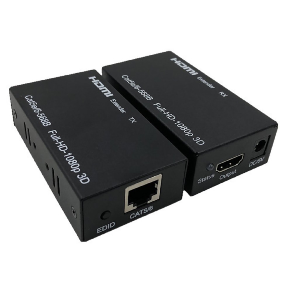 60M Extender RJ45 HDMI Network Extender 1080P Transmitter Receiver Adapter