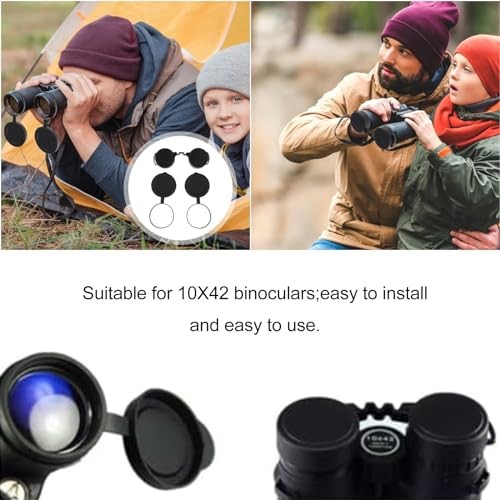 10x42 Optics Binocular Caps - Eyepiece & Objective Lens Covers, Waterproof