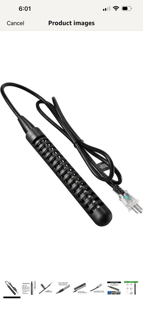 GRILLME 1300W Titanium Fully SubmersibleElectric Immersion Water Heater