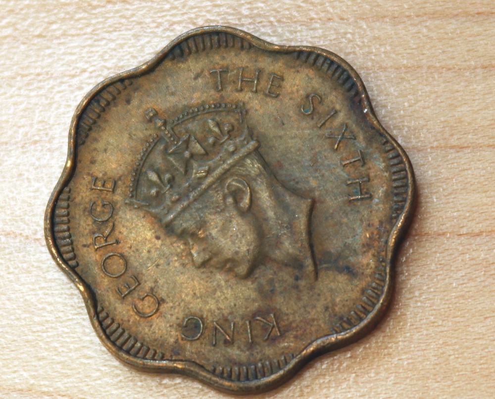 1951 Ceylon Sri Lanka 10 Cents