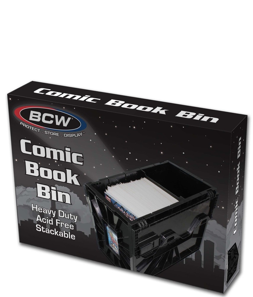 BCW Raw Comic Book Storage Plastic Bin Box Stackable Boxes With Lid and Divider