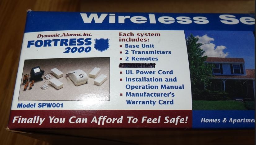 Wireless Security System Fortress 2000 Model SPW001. DIY easy installation.