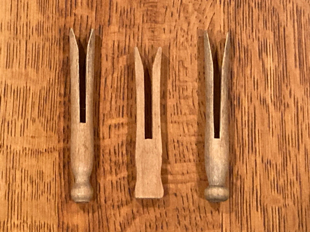 Vintage Wood Clothespins - 3 Different Designs