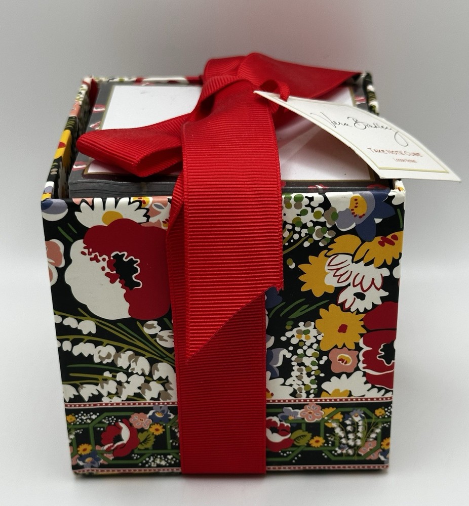 Vera Bradley NWT NIB Take Note Cube Note Paper & Ball Point Pen Poppy Fields