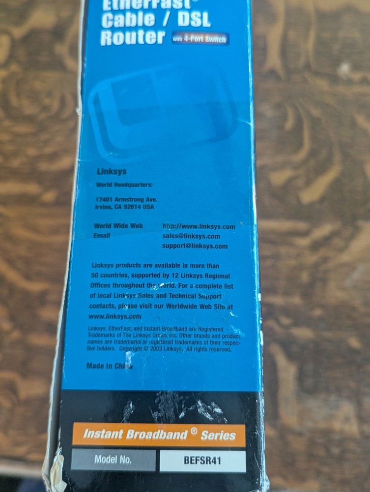 Linksys Etherfast Cable DSL Router