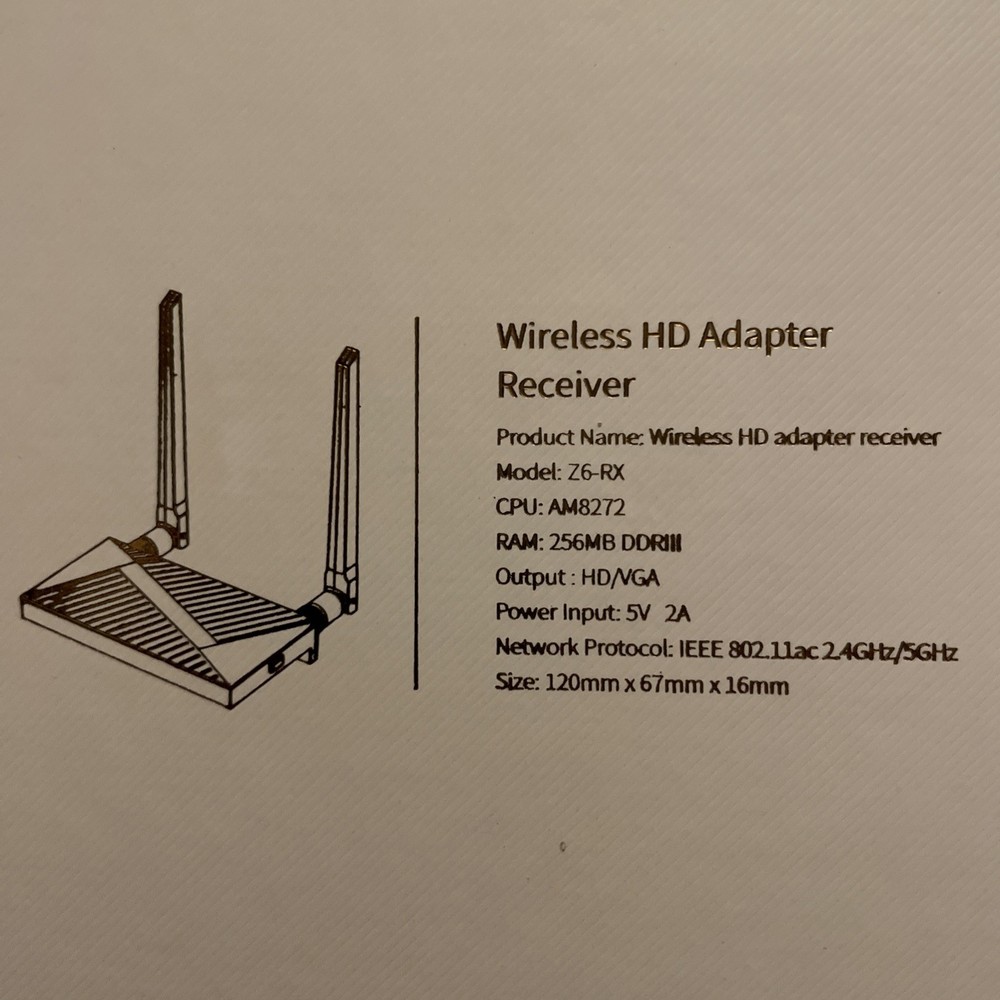 Wireless HD Adapter Transmitter & Receiver with Wireless HDMI Converter