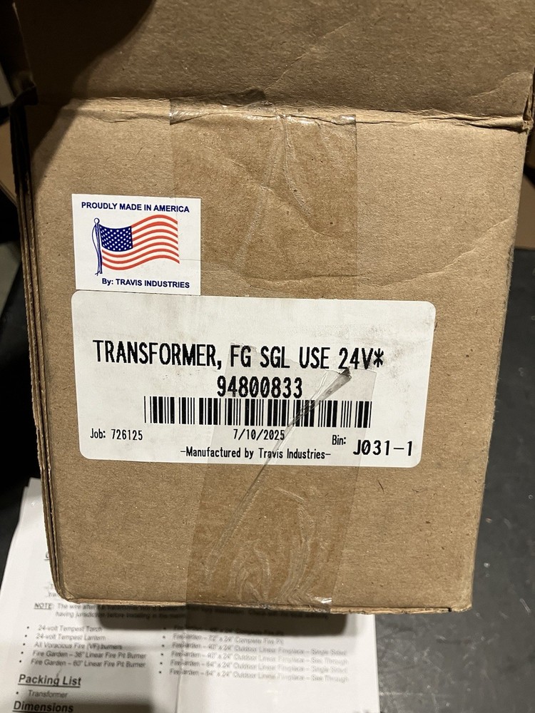 Fire Garden Single Ignition Transformer 94800833