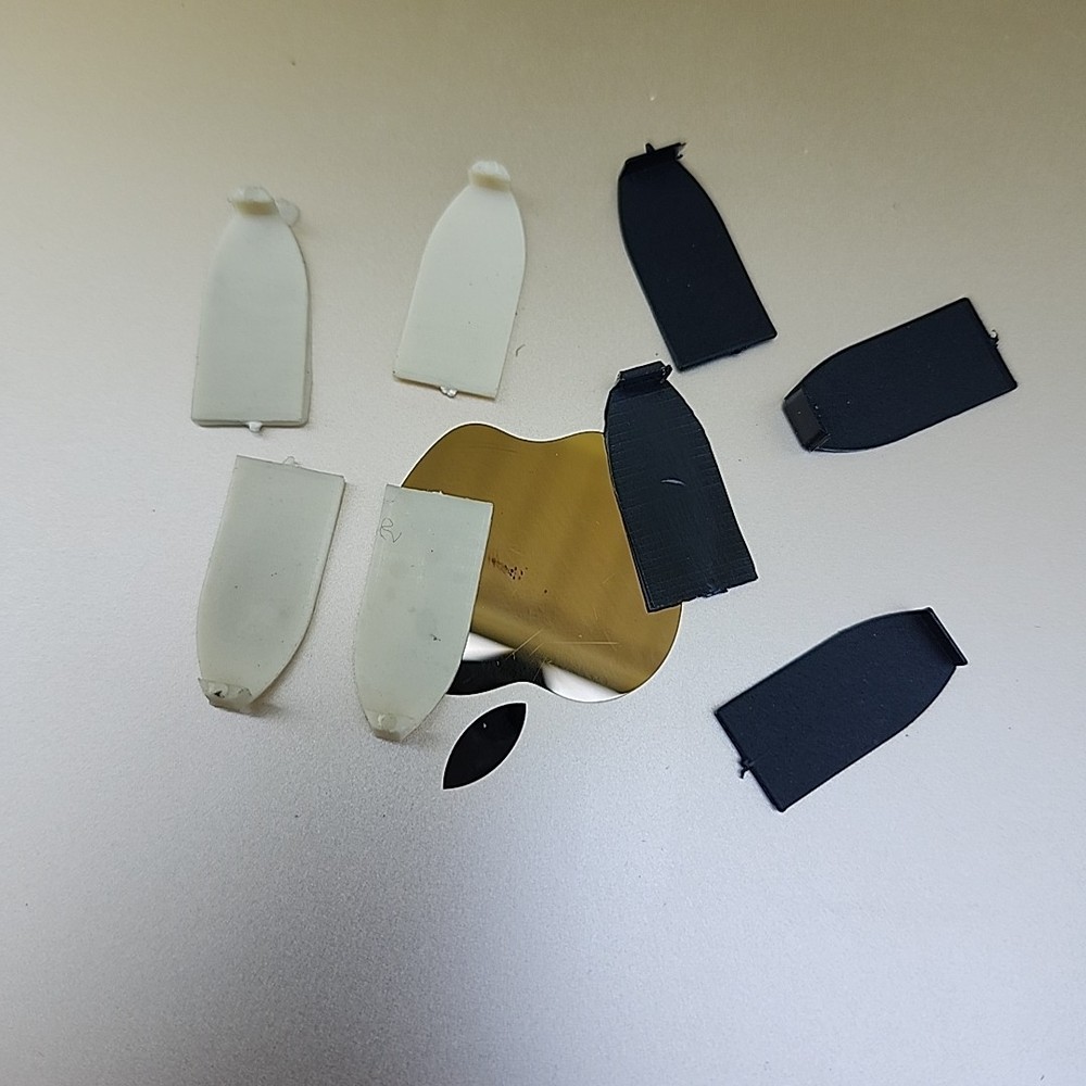 4 Violin Viola Bow Tip Material Black Plastic Tip + White Plastic Tip New