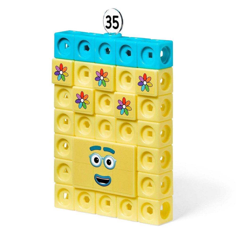 hand2mind Numberblocks 31-40 MathLink Cubes 10.75 inches, Multiple Colors