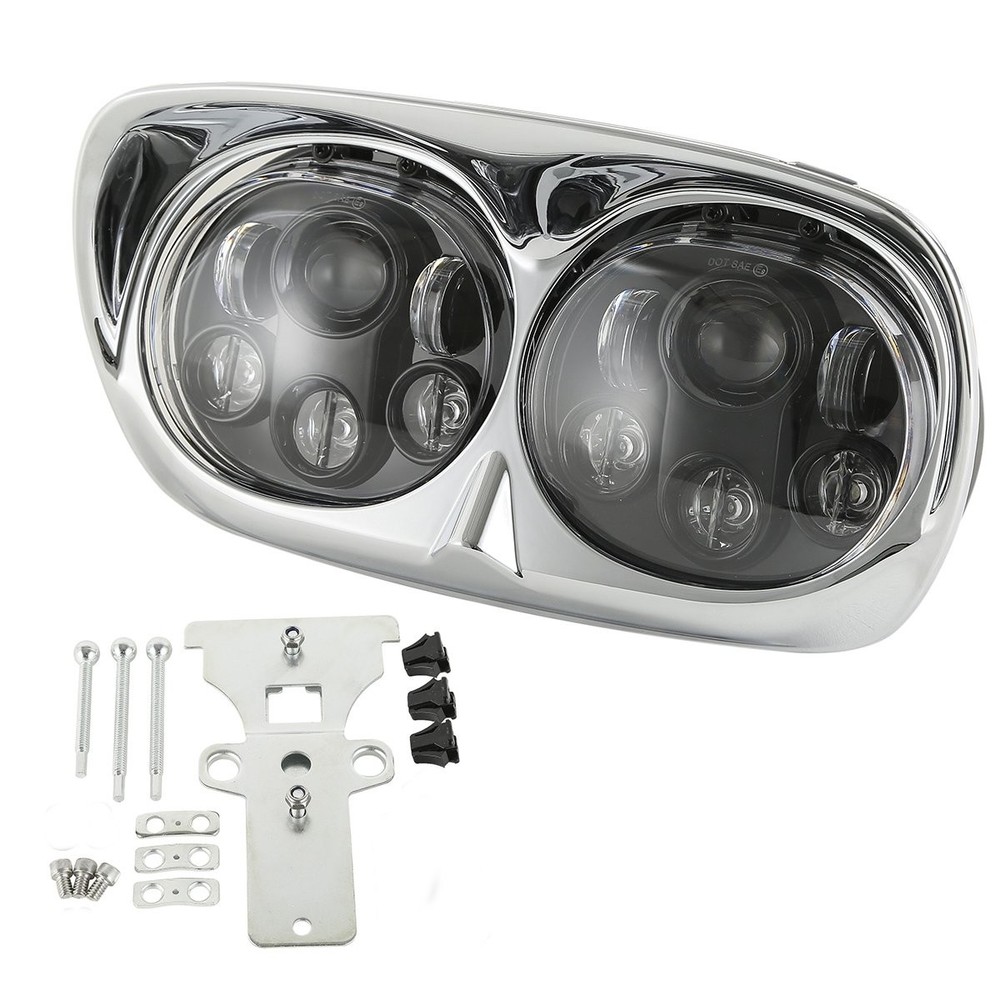 Unpainted Front Inner Outer Fairing w/Dual LED Headlight for FLTR 1998-2013