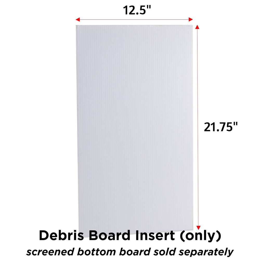 Beekeeping Debris Board Insert for 8-Frame Honey Beehive Screen Base, Amish Made