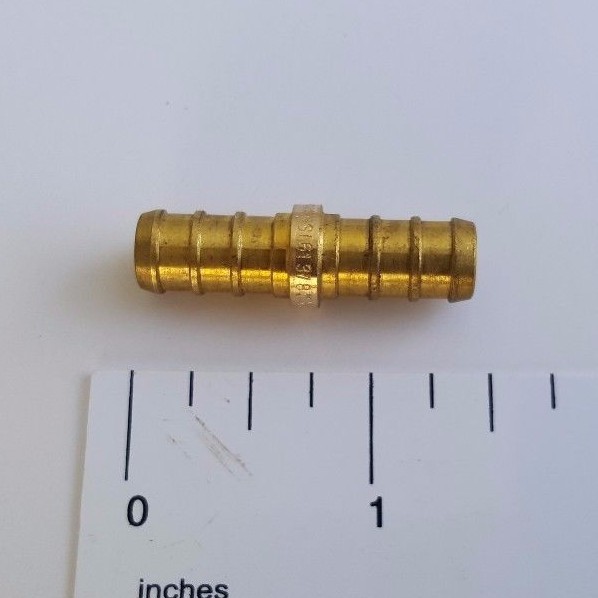 100 Pieces 3/8" Pex Coupling - Lead Free Brass Crimp Coupling 25-5-5=100