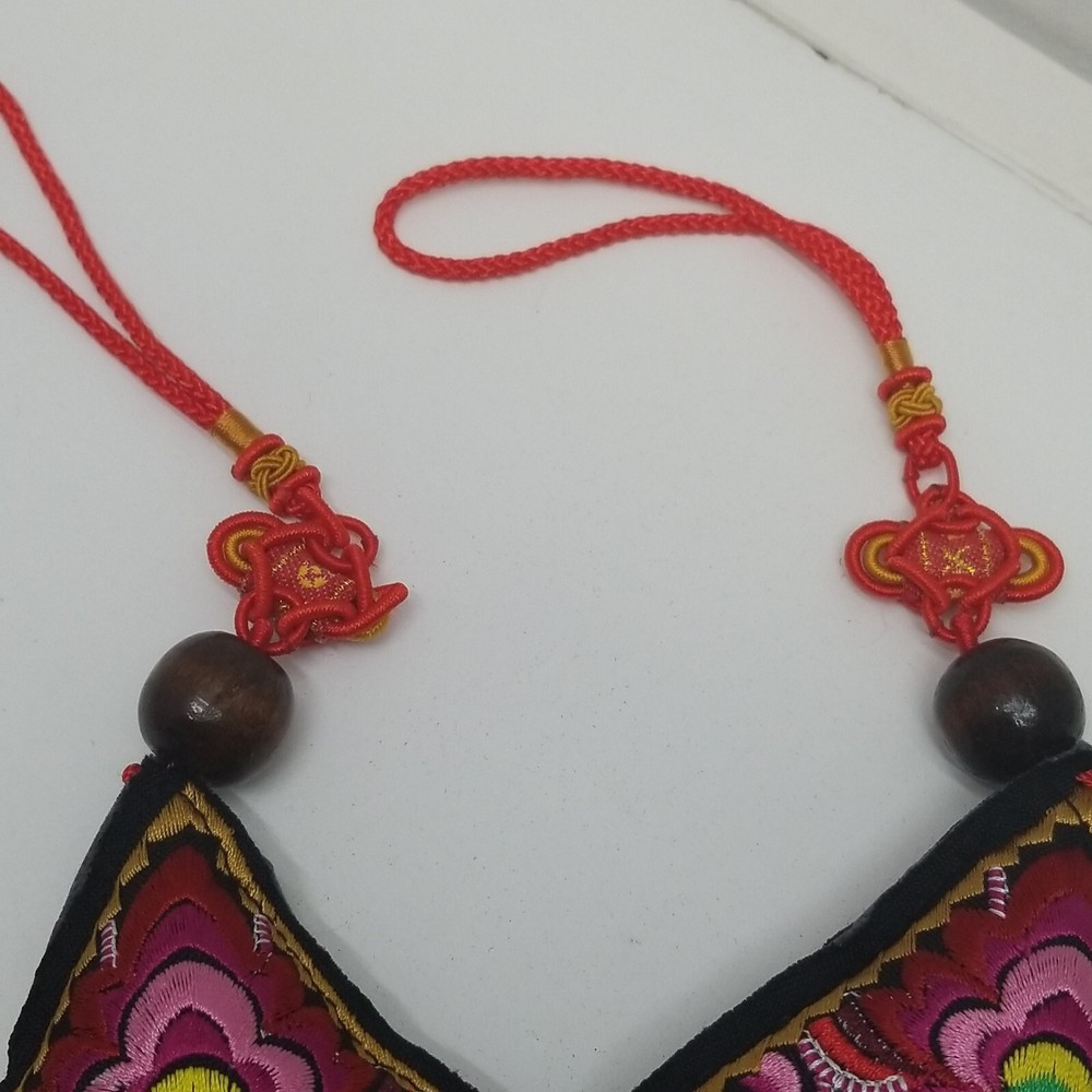 Embroidered Lucky Charm Floral with Tassel Lamp Pull Chain