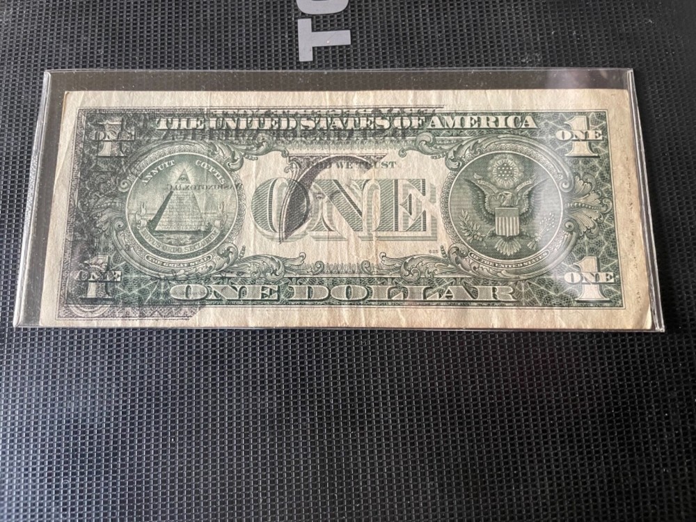 rare unusual offset partial front to back 1$ 1995