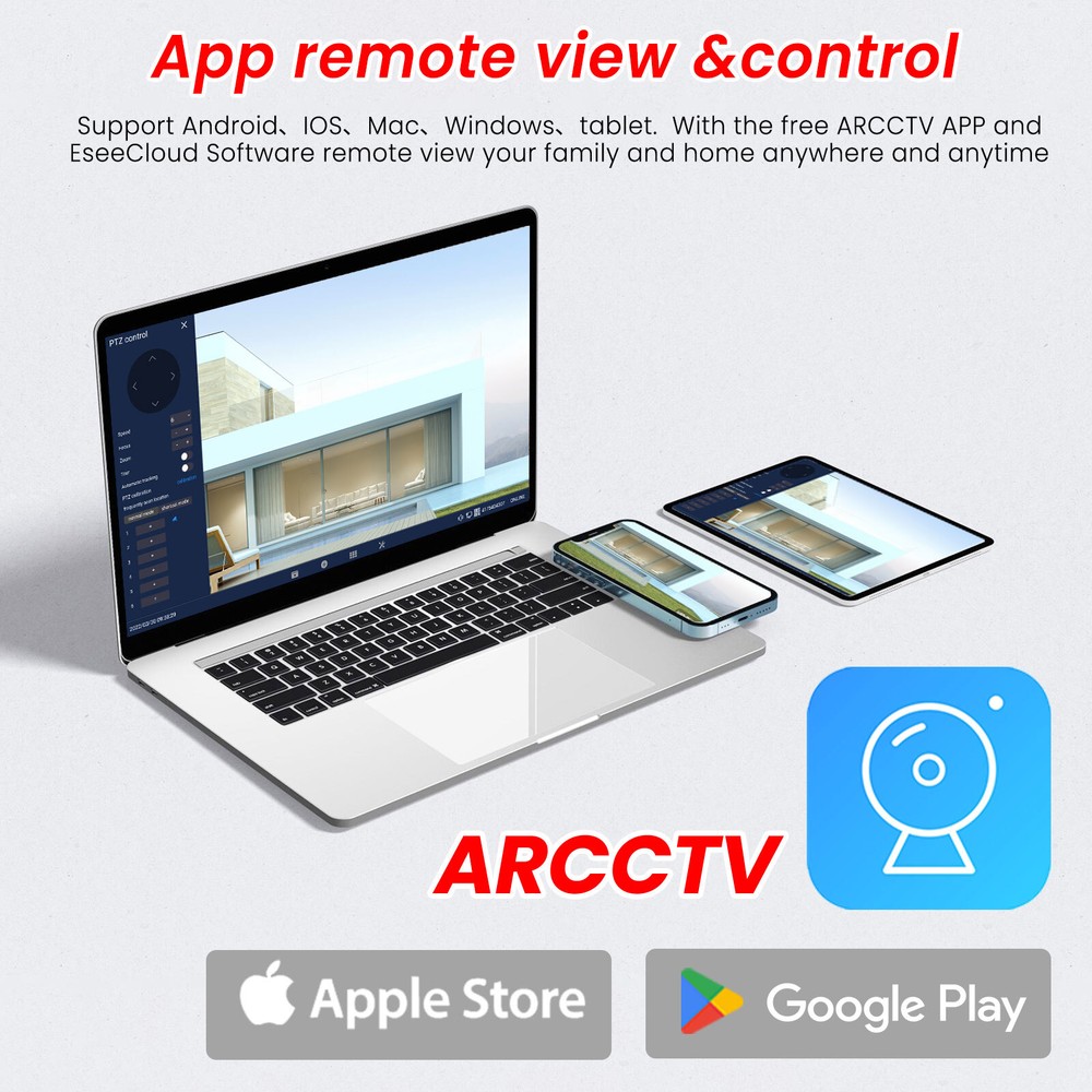 ANRAN 3MP Solar CCTV Camera Ourdoor Wireless Security Camera System WiFi Audio