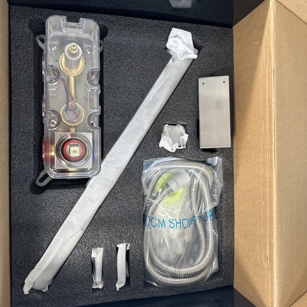 Longriver 12” Rain Shower System Set Temperature Display Rainfall and Handheld