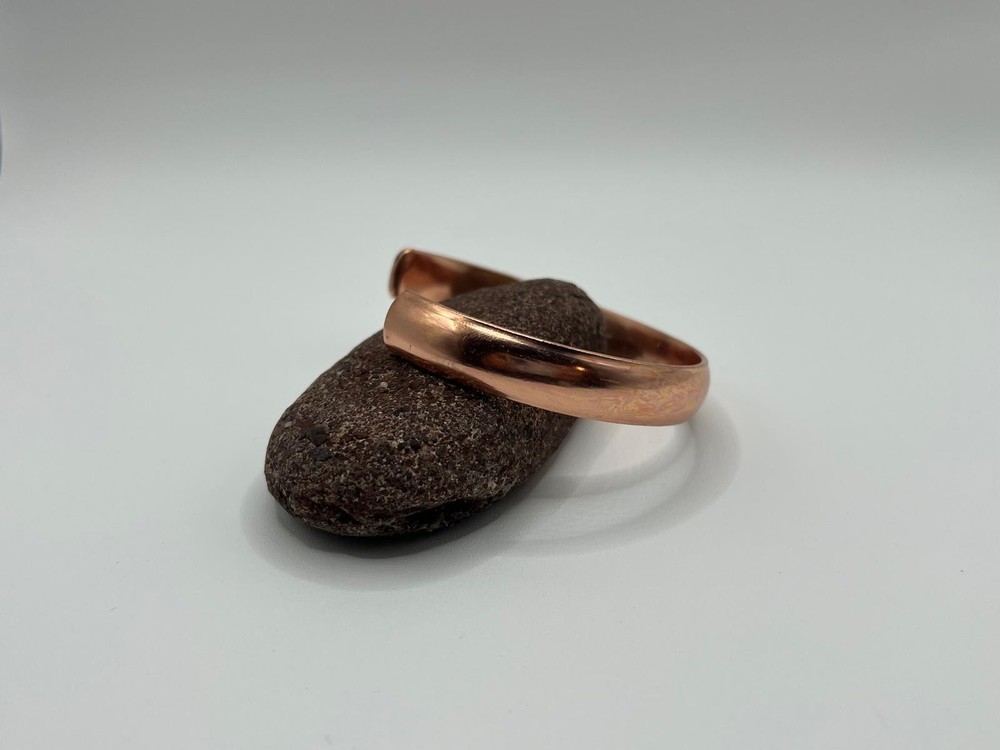 Handcrafted Solid Copper Cuff Bracelet- Adjustable fit for Men and Women