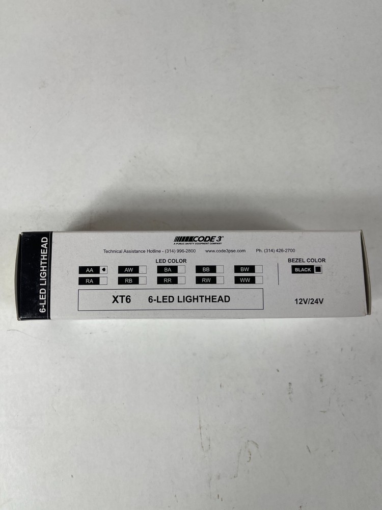 Code 3 XT6 (XTP6AA) Amber/Amber 6-LED Surface Mount Flash Warning Light