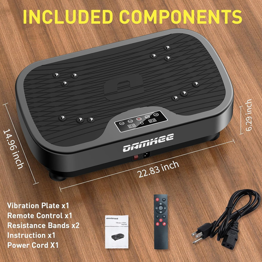 Vibrating Board Exercise Machine, 9 Modes Vibration Platform for Lymphatic Drain