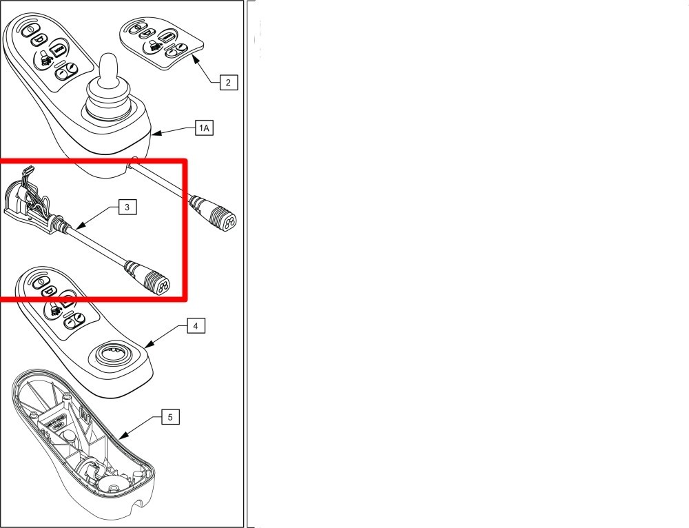 RNET Joystick Replacement Cable Wiring Harness Plug 109750 Quickie, ROVI, More