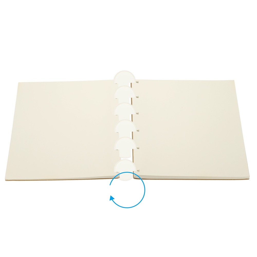 2 inch Plastic Book Binding Discs, 8Pcs Discbound Expansion Discs Round, White