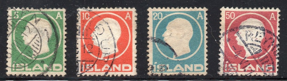 Iceland - Sc# 92 - 95 Used     -     Lot 0821030